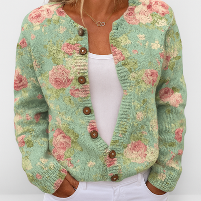 Alina | Women's Floral Knit Cardigan | Versatile Fit