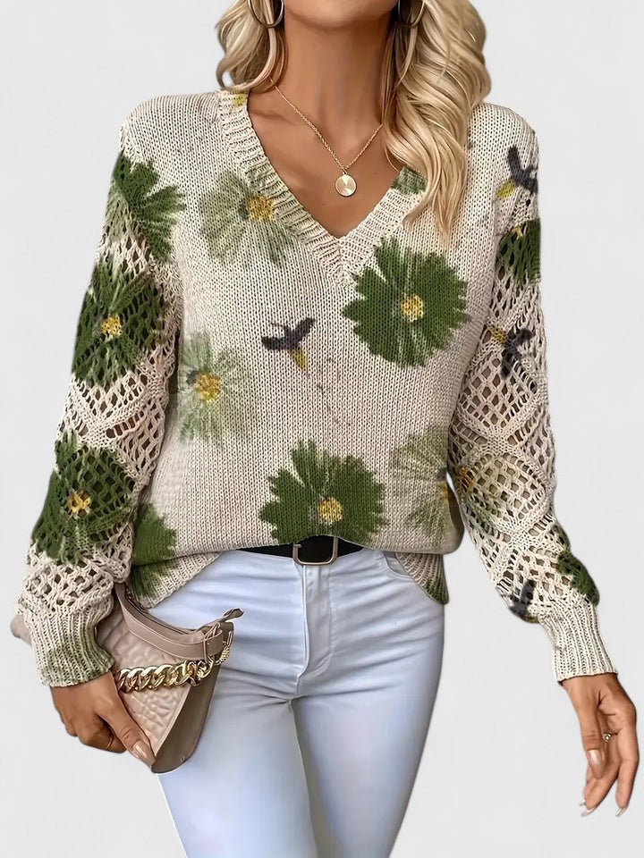 Aurélie - Lightweight Floral Cardigan