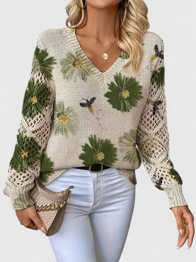 Aurélie - Lightweight Floral Cardigan