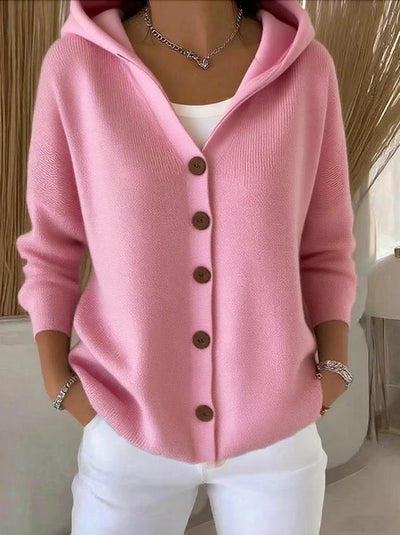 Demi | Plain & Comfortable Long Sleeved Cardigan