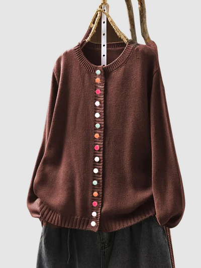 Clarisse | Cardigan with Colored Buttons