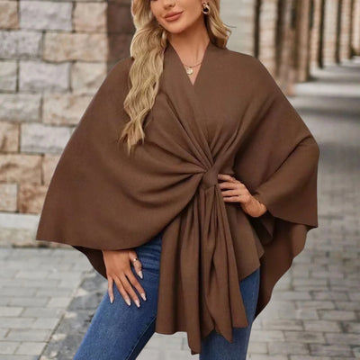 Yvette | Elegant Draped Poncho