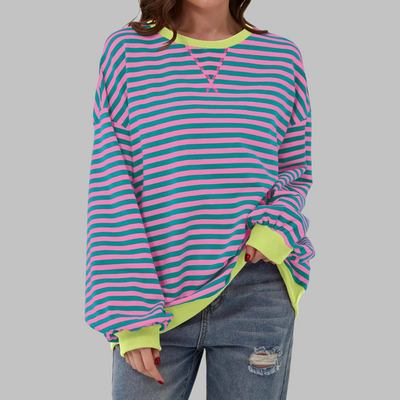 Lisa | Striped Sweater in Cotton Blend