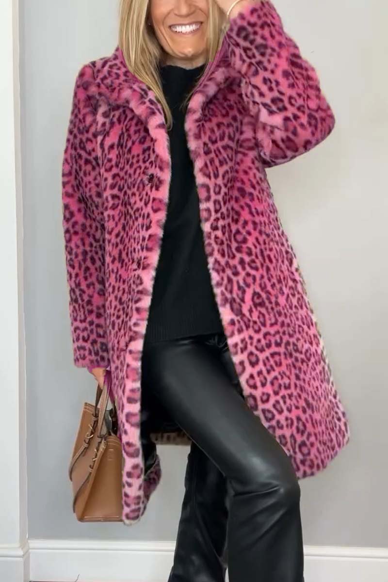 Karen | Women's Leopard Faux Fur Coat