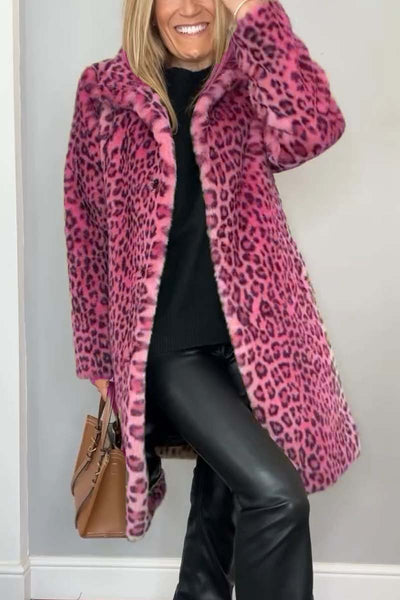 Karen | Women's Leopard Faux Fur Coat