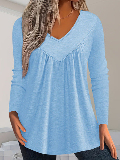 Zoey&Rose | V-neck Blouse with Bust Darts Plus Size