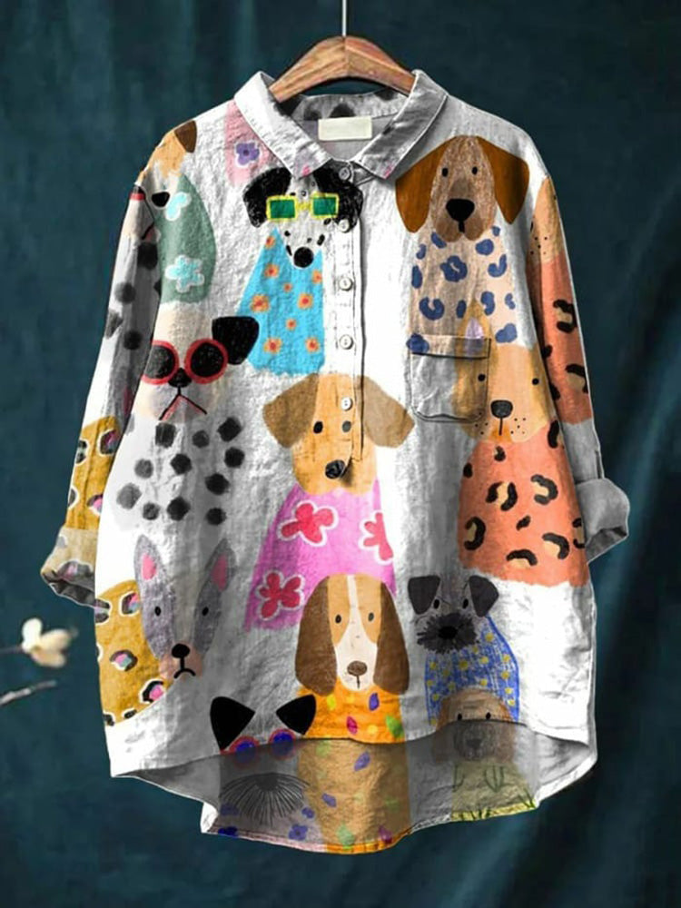 Chloe | T-shirt with Artistic Dog Design
