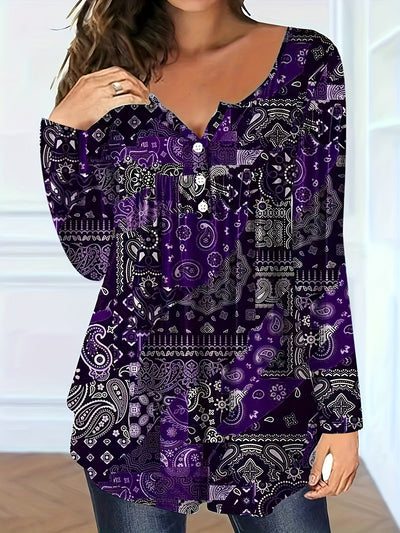 Zoey&Rose | Elegant Loose V-Neck Blouse Plus Size