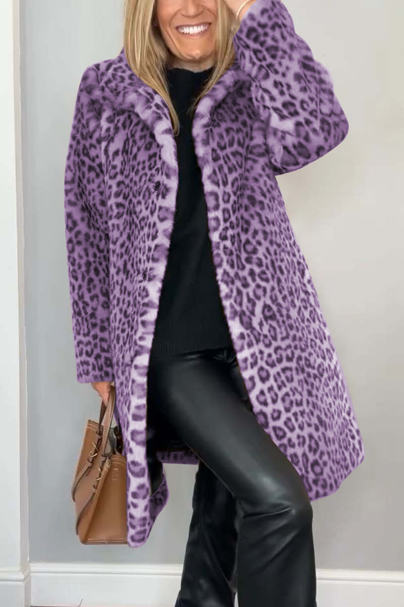 Karen | Women's Leopard Faux Fur Coat
