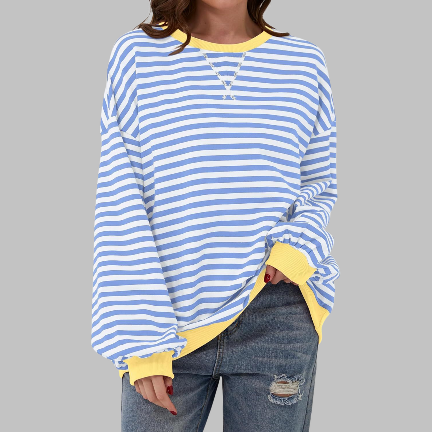 Lisa | Striped Sweater in Cotton Blend