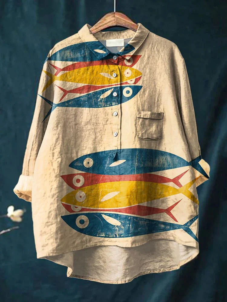 Darcy™ - Chemise artistique poisson