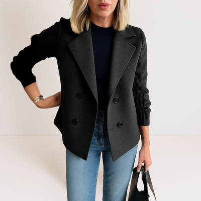 Rachel | Elegant Jacket with Knitted Sleeves