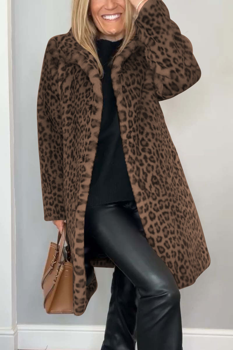 Karen | Women's Leopard Faux Fur Coat