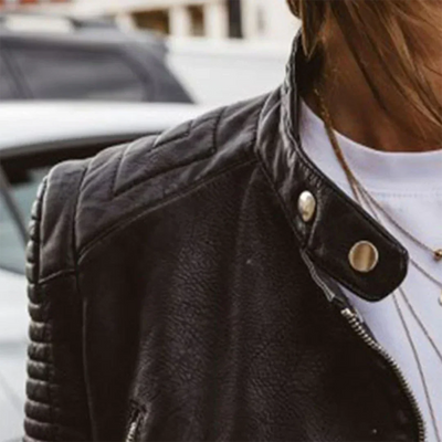 Mikayla | Women's Leather Biker Jacket | Structured and Versatile