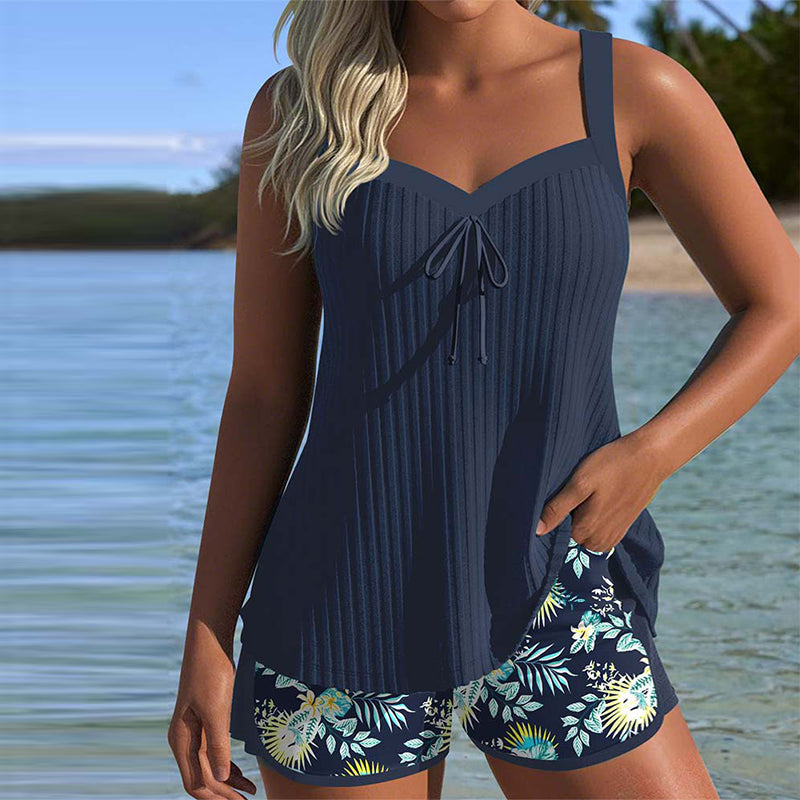 Marina | Floral Shorts Tankini Set
