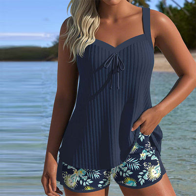 Marina | Floral Shorts Tankini Set