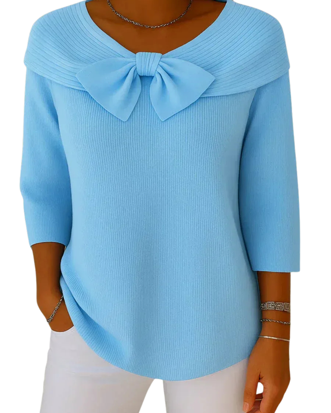 Lirya | Elegant Knitted Top with Bow