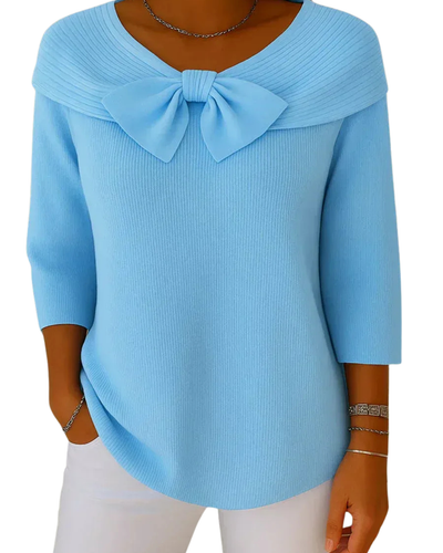 Lirya | Elegant Knitted Top with Bow