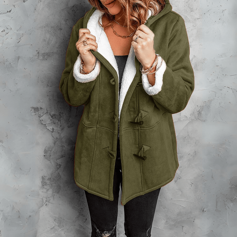 Claudine - Chic Furry Hooded Coat