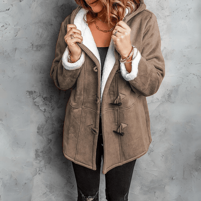 Claudine - Chic Furry Hooded Coat