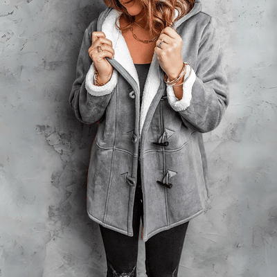 Claudine - Chic Furry Hooded Coat
