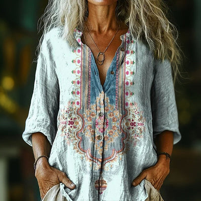 Retro Tribal Print Shirt