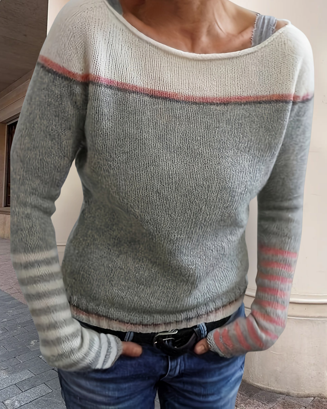 Katharina – Striped Long Sleeve Sweater