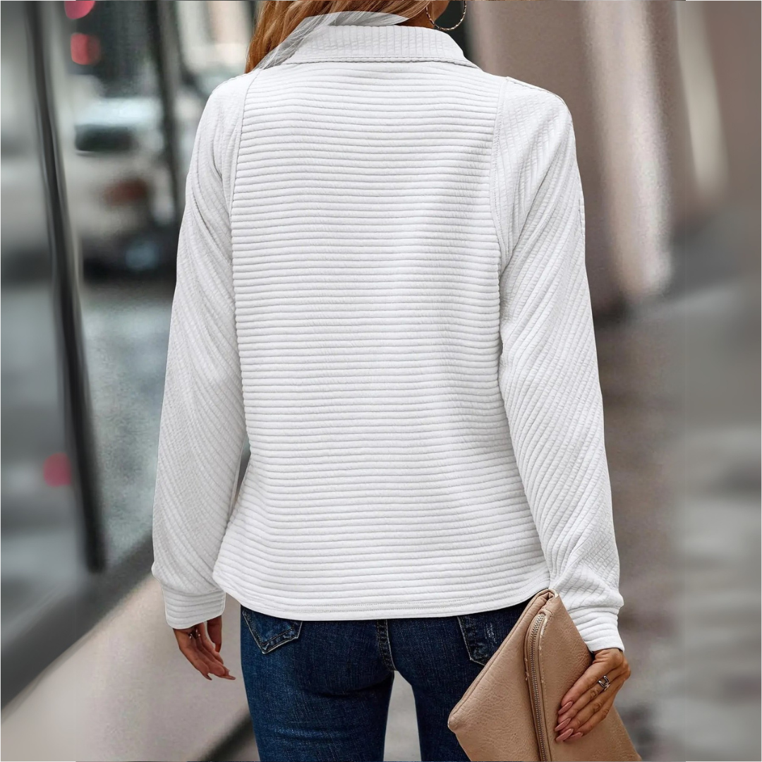 Suzanne - Half-Zip Detail Sweater