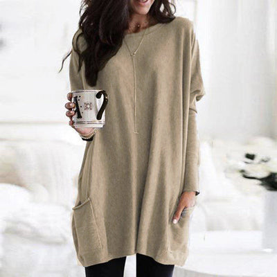 Loraine | Soft Tunic Sweater with Practical Pockets