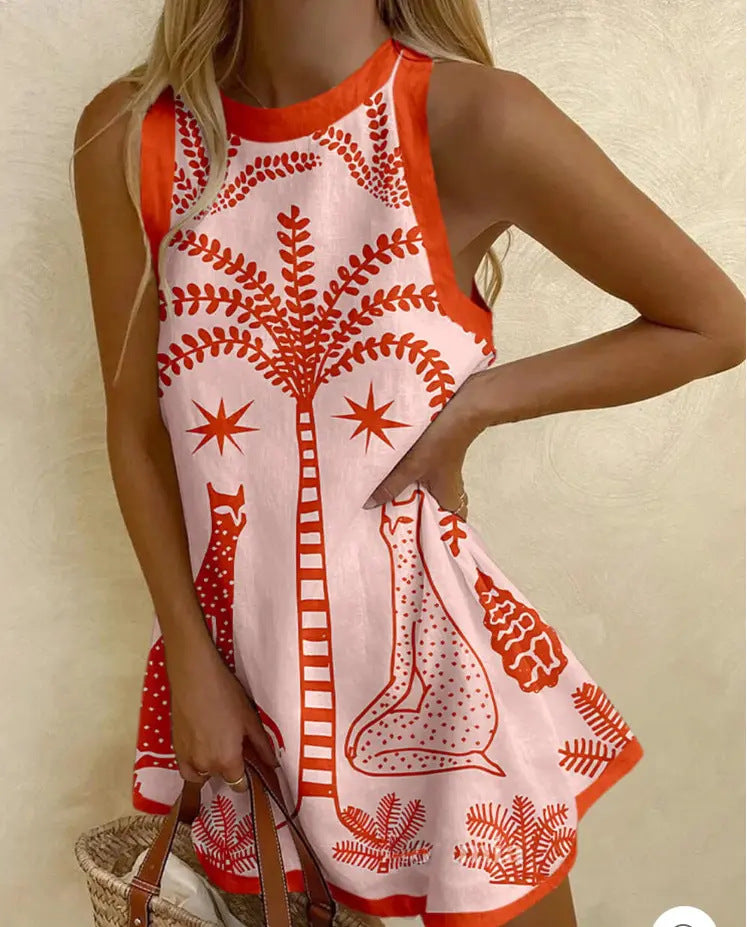 Vera™ | Tropical Palms Minidress