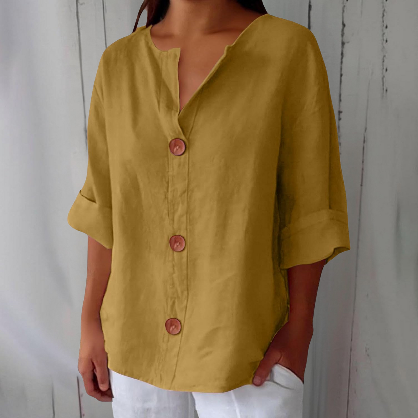 Noora™ | Timeless Elegance Linen T-Shirt