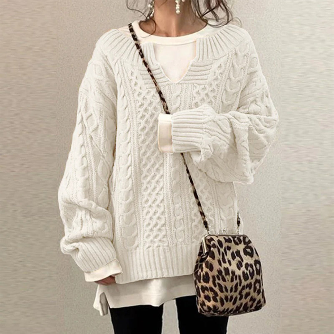 Sofia - Cozy Winter Twist Knit Sweater