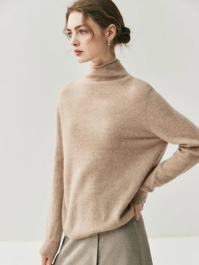 Solène | Cashmere Blend Sweater Featuring Back Button Detail
