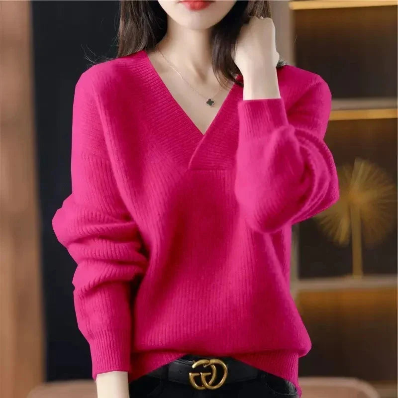 Valerie | V-Neck Cashmere Blend Sweater