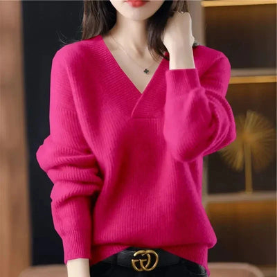 Valerie | V-Neck Cashmere Blend Sweater