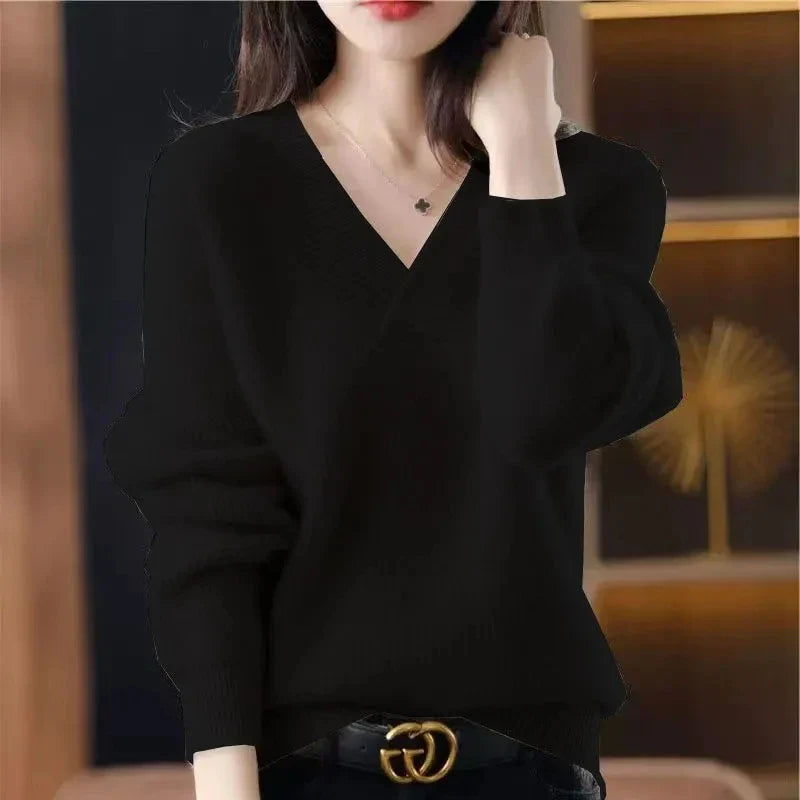 Valerie | V-Neck Cashmere Blend Sweater
