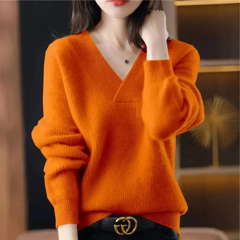 Valerie | V-Neck Cashmere Blend Sweater