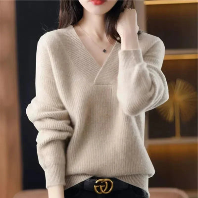 Valerie | V-Neck Cashmere Blend Sweater