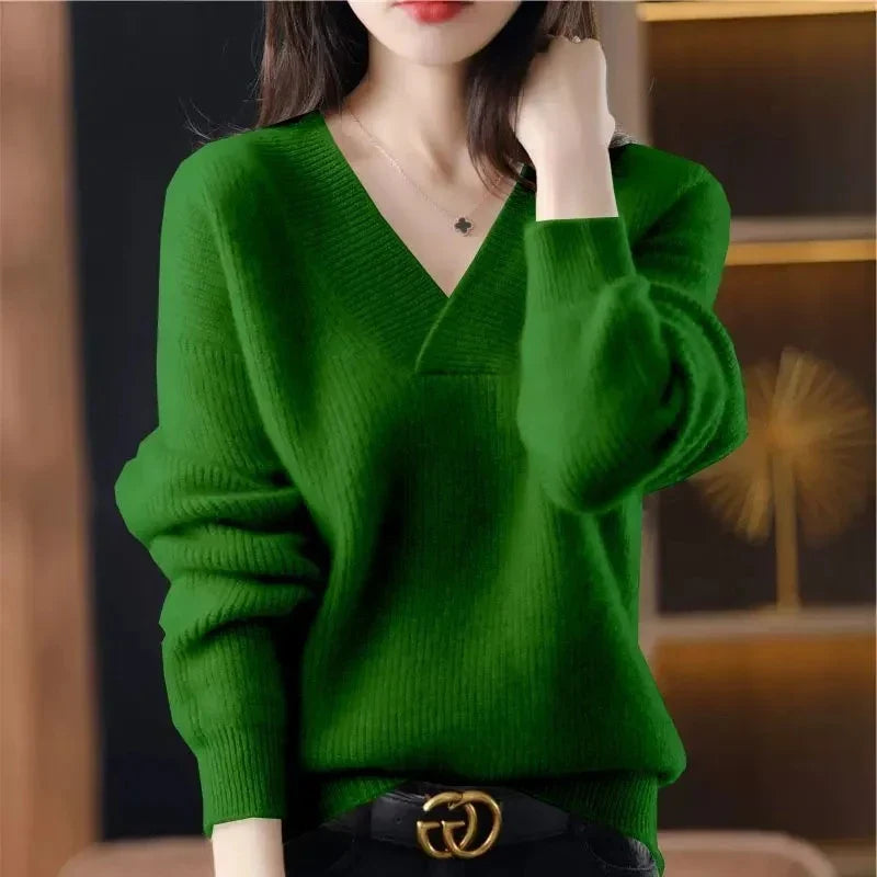 Valerie | V-Neck Cashmere Blend Sweater
