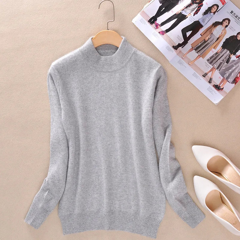 Claire | Timeless Fine Knit Turtleneck Pullover