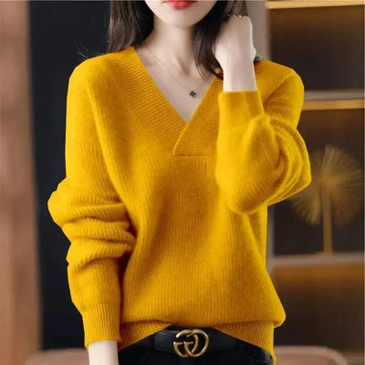 Valerie | V-Neck Cashmere Blend Sweater