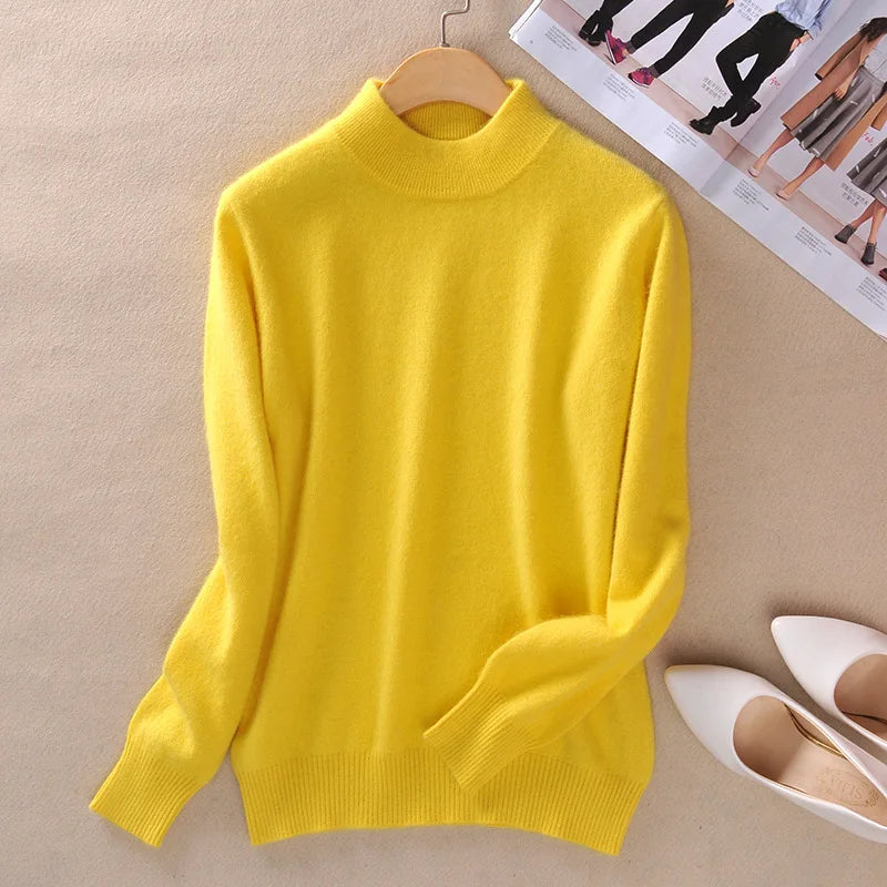 Claire | Timeless Fine Knit Turtleneck Pullover