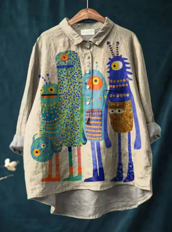 Zoey&Rose | Blouse with Monster Print