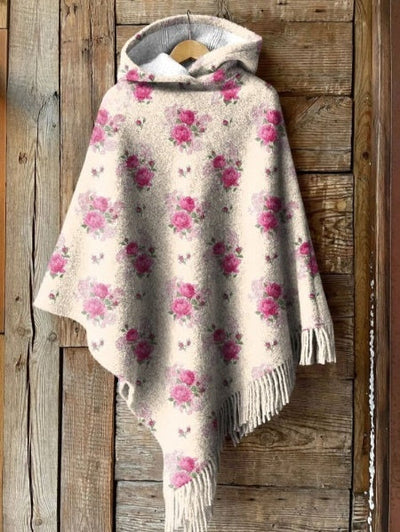 Watercolor French Rose Pattern Cardigan