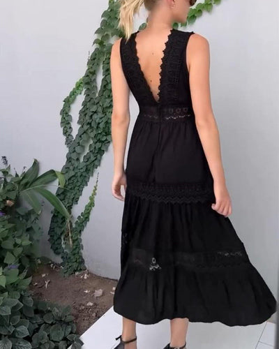 Kayla | Elegant Lace Dress with V-Neck