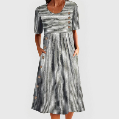 Emma | Striped Midi Dress