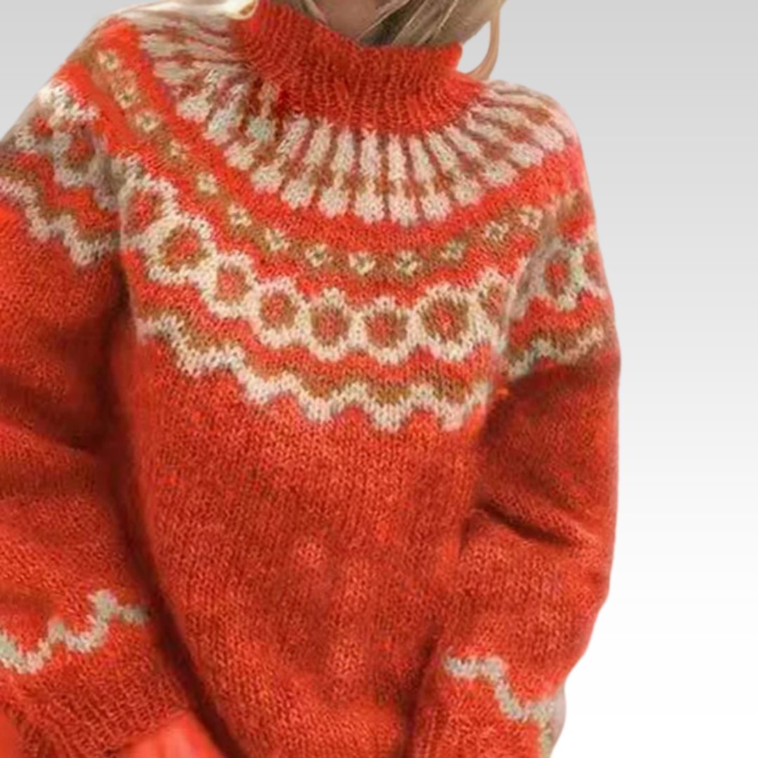 Orelia - Retro High Neck Sweater