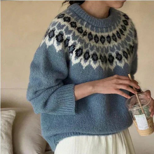 Sophie | Chic Jacquard Knit Sweater