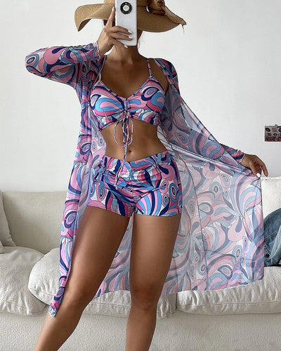 Isla | Tropical Print 3-Piece Swim Set