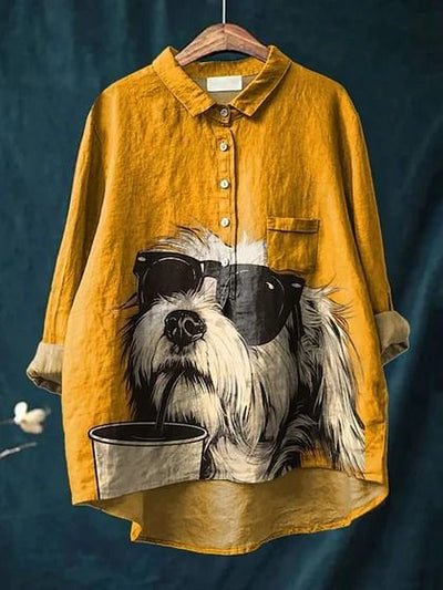 Buddy™ – Artistic Shirt with Dog Pattern